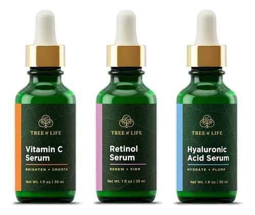 Tree of Life Vitamin C, Retinol & Hyaluronic Acid Serum Set